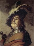 REMBRANDT Harmenszoon van Rijn A Warrior oil